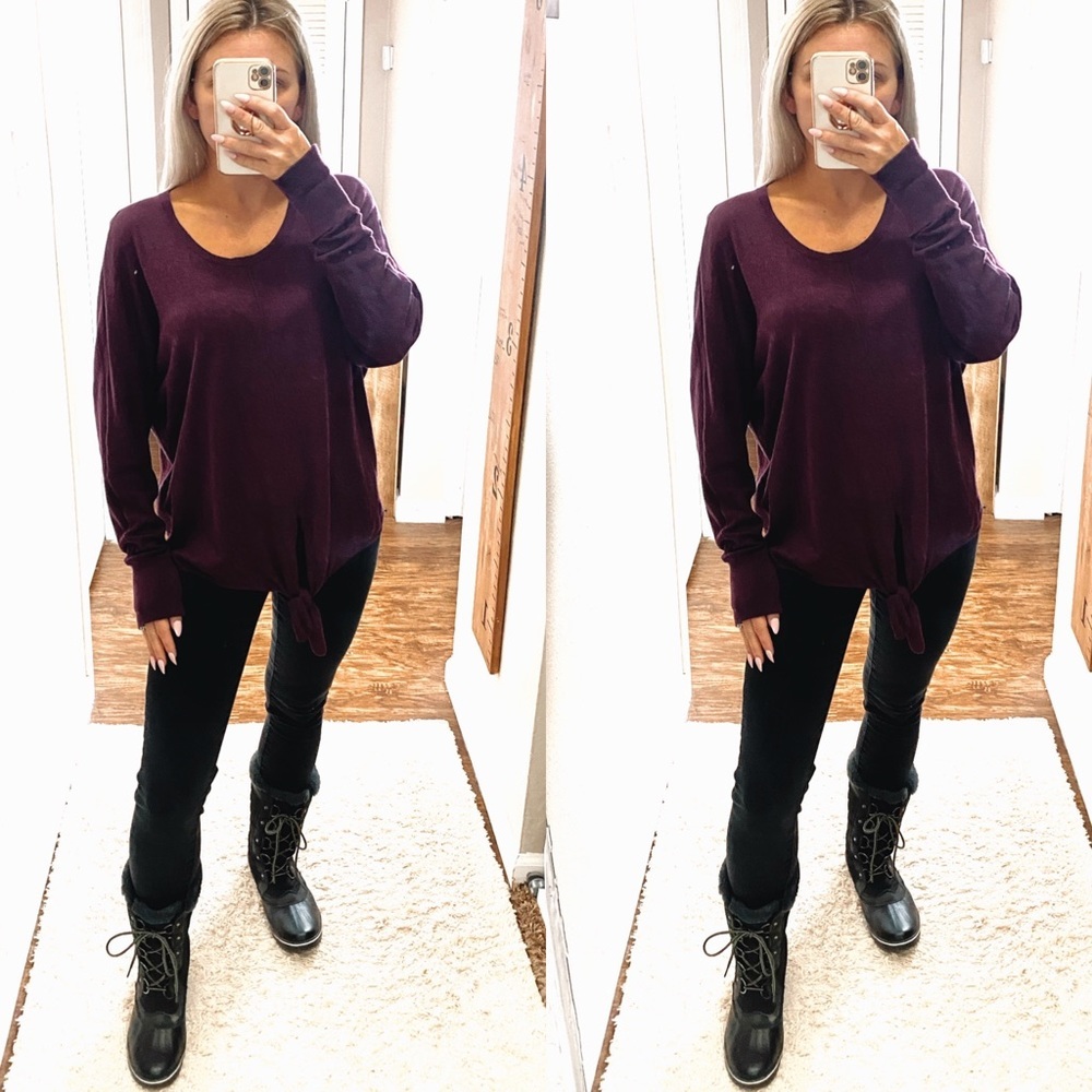 Plum Perfect Style & Co knit sweater - Picture 1 of 8